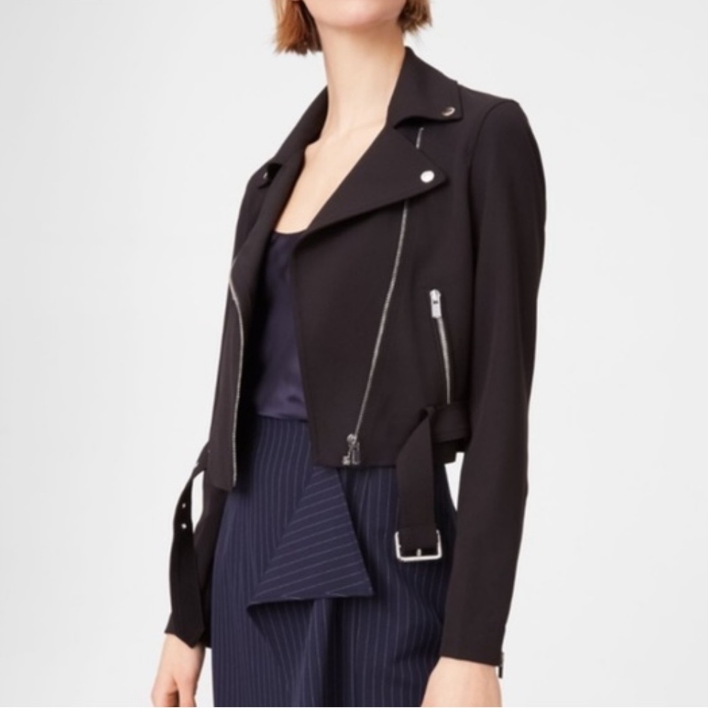 Club Monaco Crepe Moto Laccarah Jacket Black XS